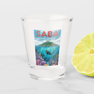 Verre A Shot Saba Caraïbes néerlandaises