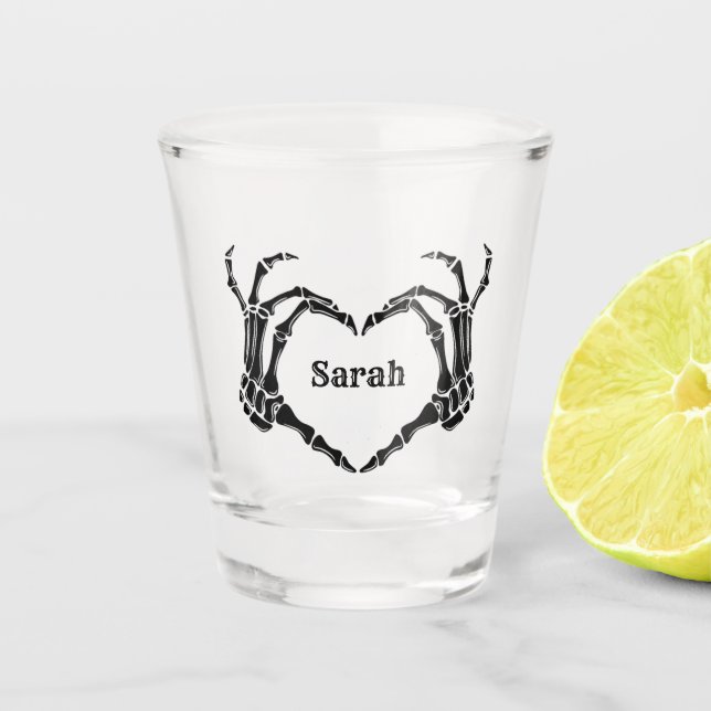 Verre A Shot Sac à main gothique à ruban noir Cadeau pour enter (Devant)