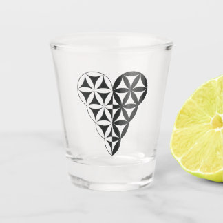 Verre A Shot Sacred Heart - Coeur de vie, Dual-Wh/Bl.