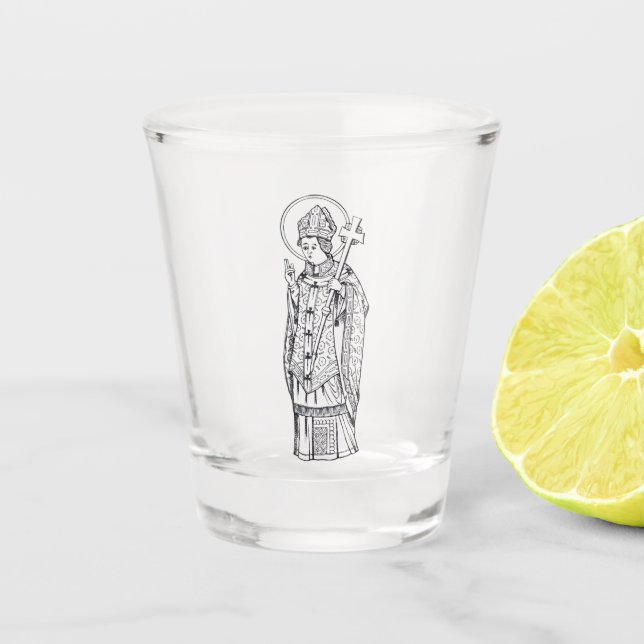 Verre A Shot Saint Deiniol Abbé et Évêque (Devant)