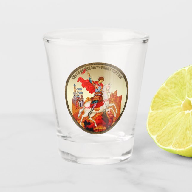 Verre A Shot Saint Georges le Grand Martyr (Devant)