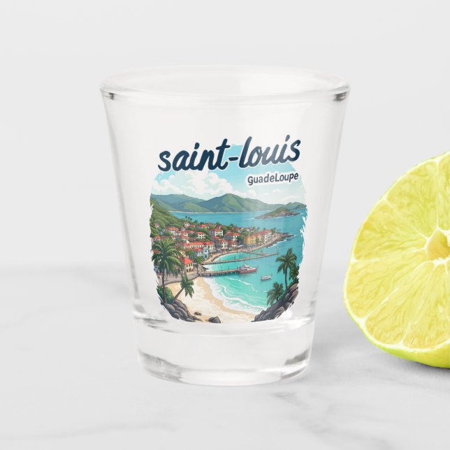 VERRE A SHOT SAINT-LOUIS GUADELOUPE (Devant)