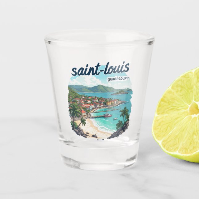VERRE A SHOT SAINT-LOUIS GUADELOUPE (Devant)
