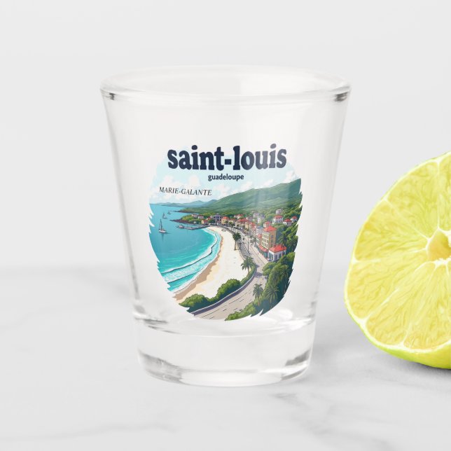 VERRE A SHOT SAINT-LOUIS GUADELOUPE (Devant)