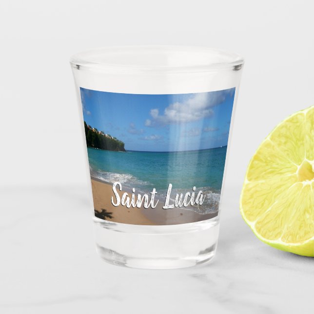 Verre A Shot Saint Lucia Beach Paysage tropical (Devant)