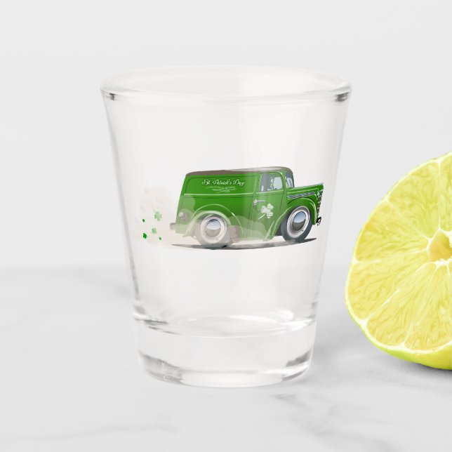 Verre A Shot  Saint Patrick vintage Cartoon Van (Devant)