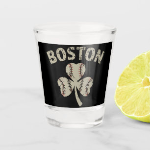 Verre A Shot Saint-Patrick vintage de Boston trèfle irlandais