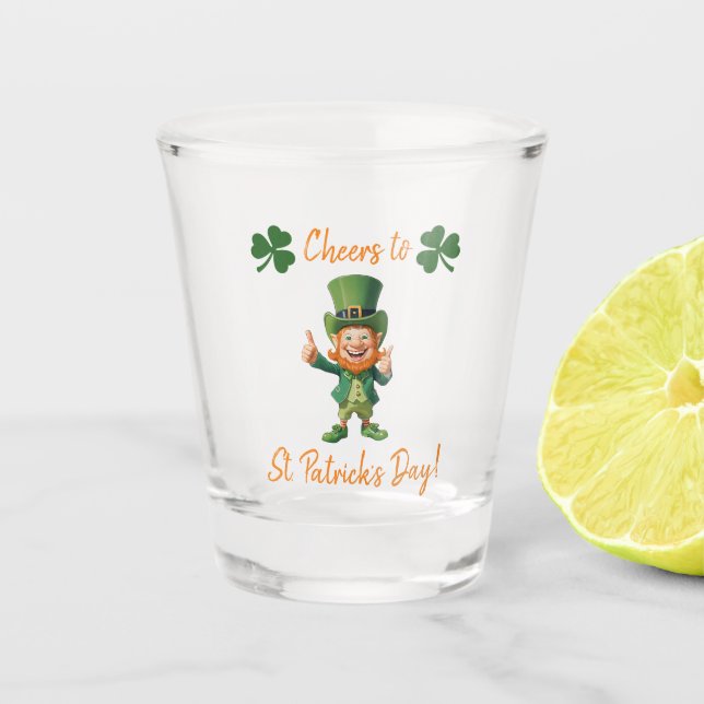 Verre A Shot Saint Patrick's Day-Leprechaun- (Devant)