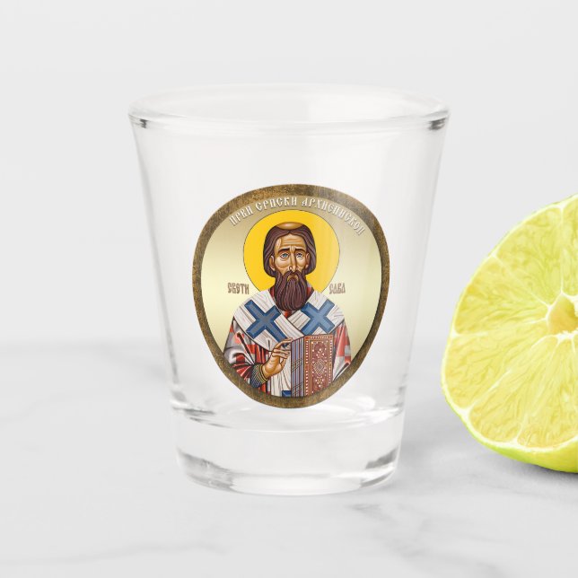 Verre A Shot Saint Sava de Serbie (Devant)