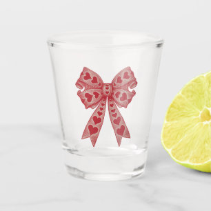 Verre A Shot Saint-Valentin Cœur Coquette nœud rétro Saint-Vale