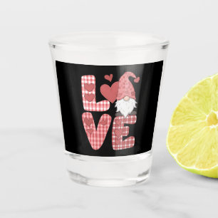 Verre A Shot Saint-Valentin Gnome Mignon Cœur d'Amour