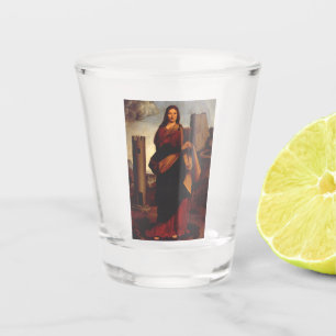 Verre A Shot Sainte-Barbe Icône Sacrée Art Graphique
