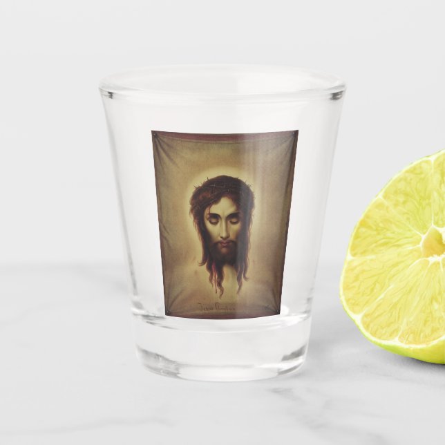 Verre A Shot Sainte Face de Jésus Christ (Devant)