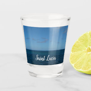 Verre A Shot Sainte-Lucie Horizon Océan Bleu