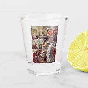 Verre A Shot Sainte Thérèse jette des fleurs au Saint Sacrement