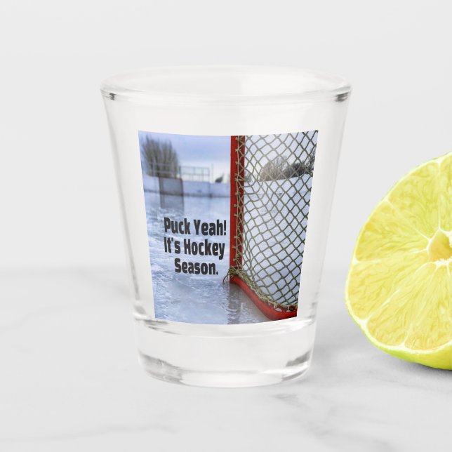 Verre A Shot Saison de hockey sur glace Cold Funny Humour Puck (Devant)