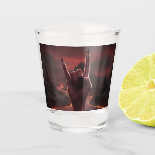 Verre A Shot Salut Satanique (Devant)
