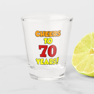 Verre A Shot Salutations À 70 Ans