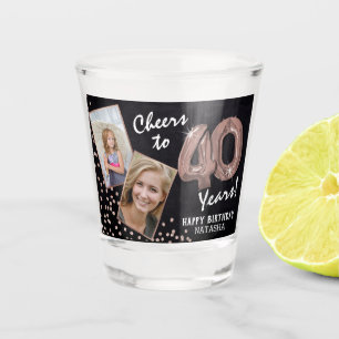 Verre A Shot Salutations aux années 40e anniversaire 2 Photo
