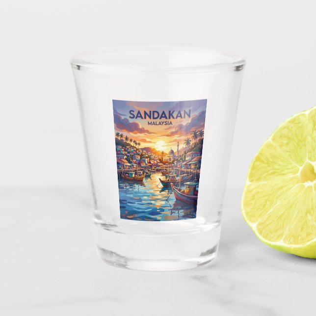Verre A Shot Sandakan Malaisie (Devant)