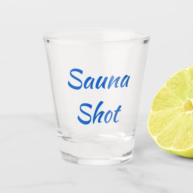 Verre A Shot Sauna Shot SISU Finlandais Shot Glass (Set de 2) (Devant)