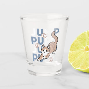 Verre A Shot Sauter Purr Jump : Conception de chat joueuse avec