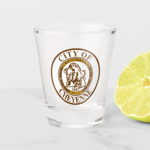 Verre A Shot Sceau de Cheyenne, Wyoming