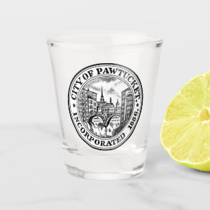 Verre A Shot Sceau de Pawtucket, Rhode Island