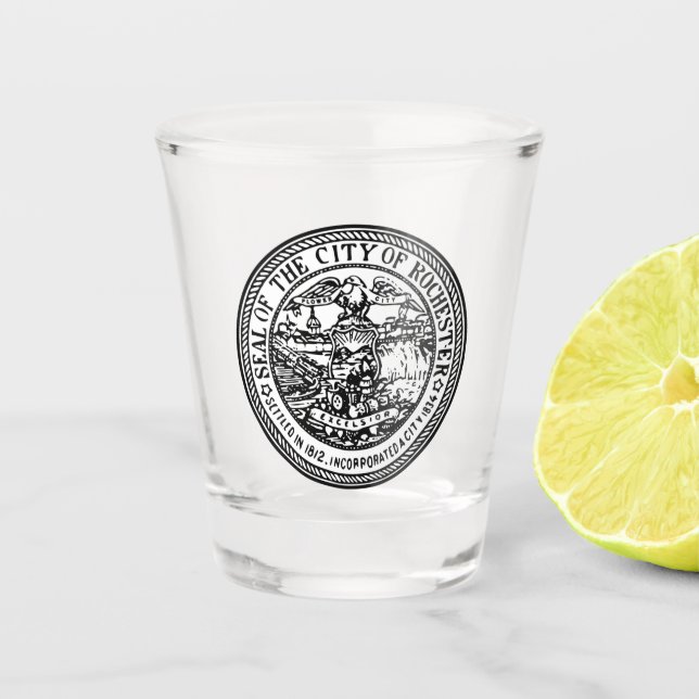Verre A Shot Sceau de Rochester, New York (Devant)