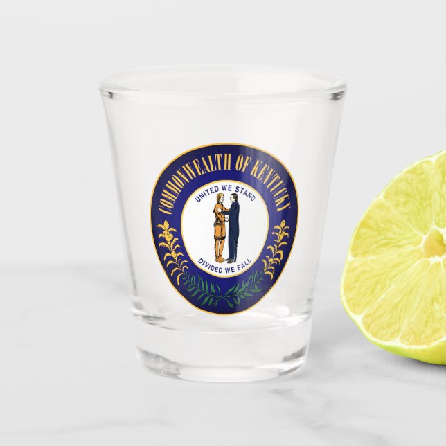 Verre A Shot Sceau d'État du Kentucky (Devant)