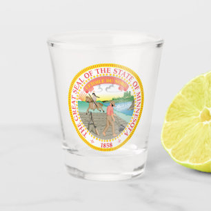 Verre A Shot Sceau d'État du Minnesota