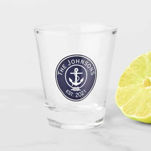 Verre A Shot Sceau nautique Ancre (Devant)