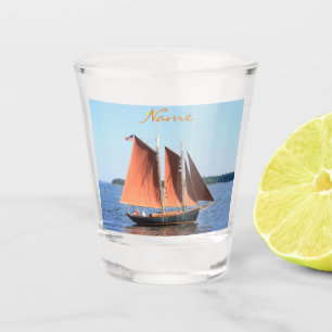 Verre A Shot Scène de voilier de Tanbark Sails Thunder_Cove