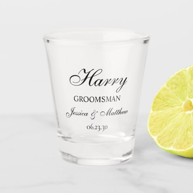 Verre A Shot Script de Garçon d'Honneur Personnalisé (Devant)