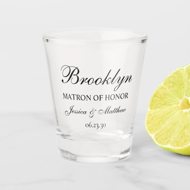 Verre A Shot Script de Témoin de Mariage Personnalisé (Devant)