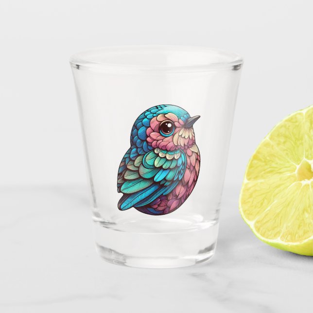 Verre A Shot Sérénité vibrante à plumes (Devant)