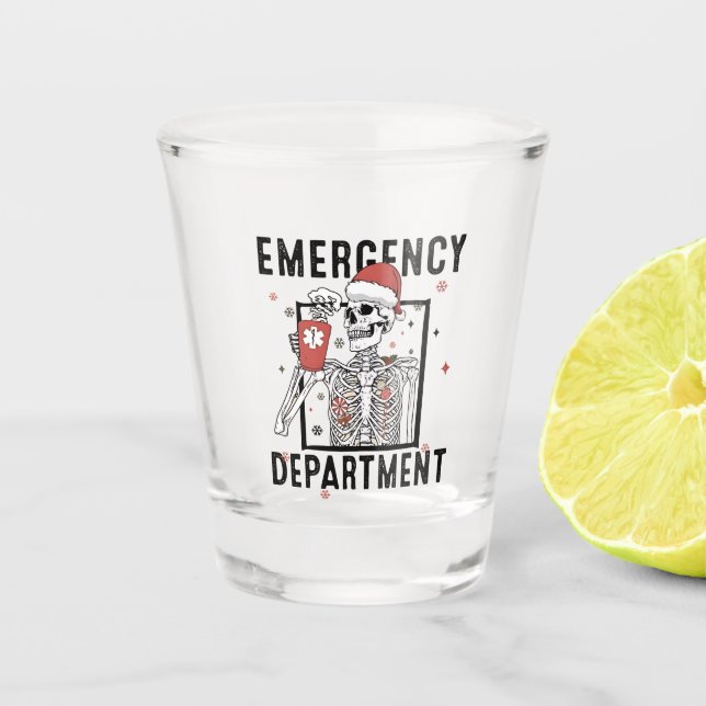 Verre A Shot Service d'urgence Skeleton Nuring Coffee Lover (Devant)