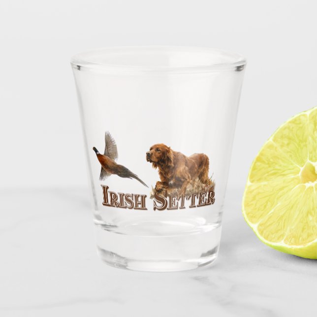 Verre A Shot Setter Irlandais  (Devant)