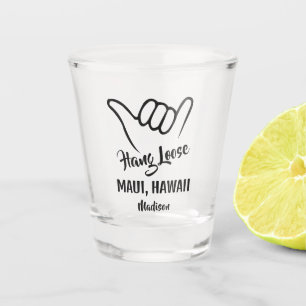 Verre A Shot Shaka du nom et de l'emplacement personnalisés