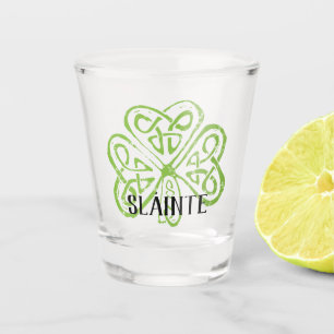 Verre A Shot Shamrock irlandais de Sláinte