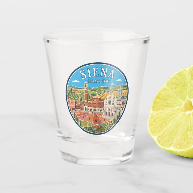 Verre A Shot Sienne Italie (Devant)