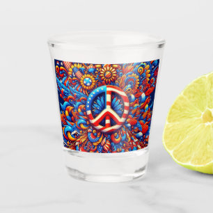 Verre A Shot Signal de paix 4 juillet-Fête de l'Indépendance Su