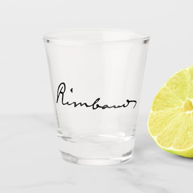 Verre A Shot Signature de Arthur Rimbaud (Devant)