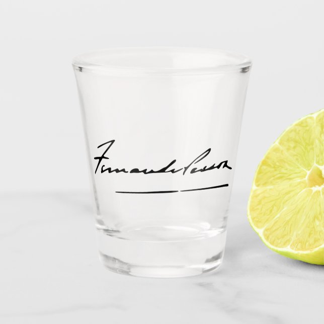 Verre A Shot Signature de Fernando Pessoa (Devant)