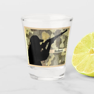 Verre A Shot Silhouette de chasse sur la copie de Camo