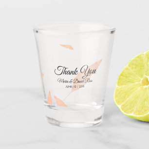 Verre A Shot Silhouette de feuille de Pampas aquarelle Mariage