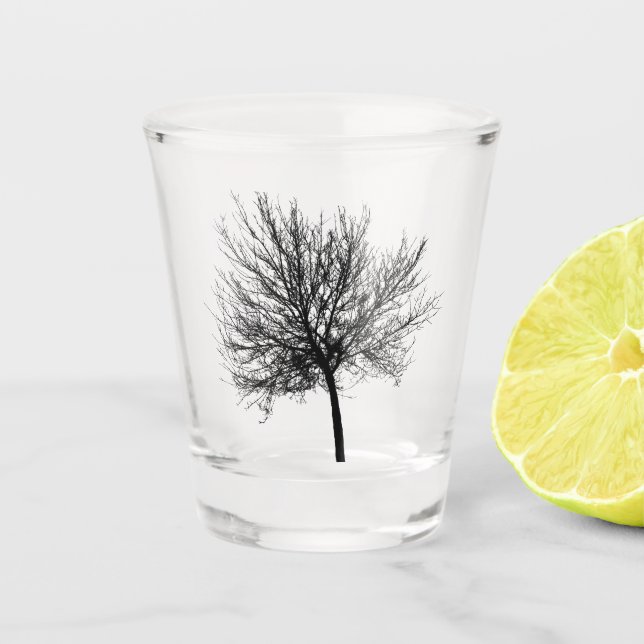 Verre A Shot Silhouette de l'arbre (Devant)