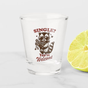 Verre A Shot Simple? Bienvenue Drôle Valentine Raccoon