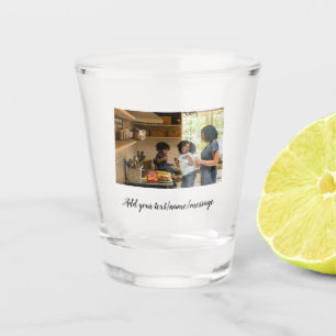 Verre A Shot simple collage de photos nom famille maman minimal