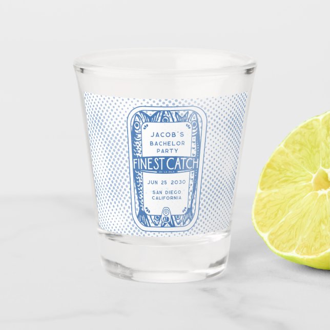 Verre A Shot Simple enterrement de vie de garçon pêche hommes w (Devant)
